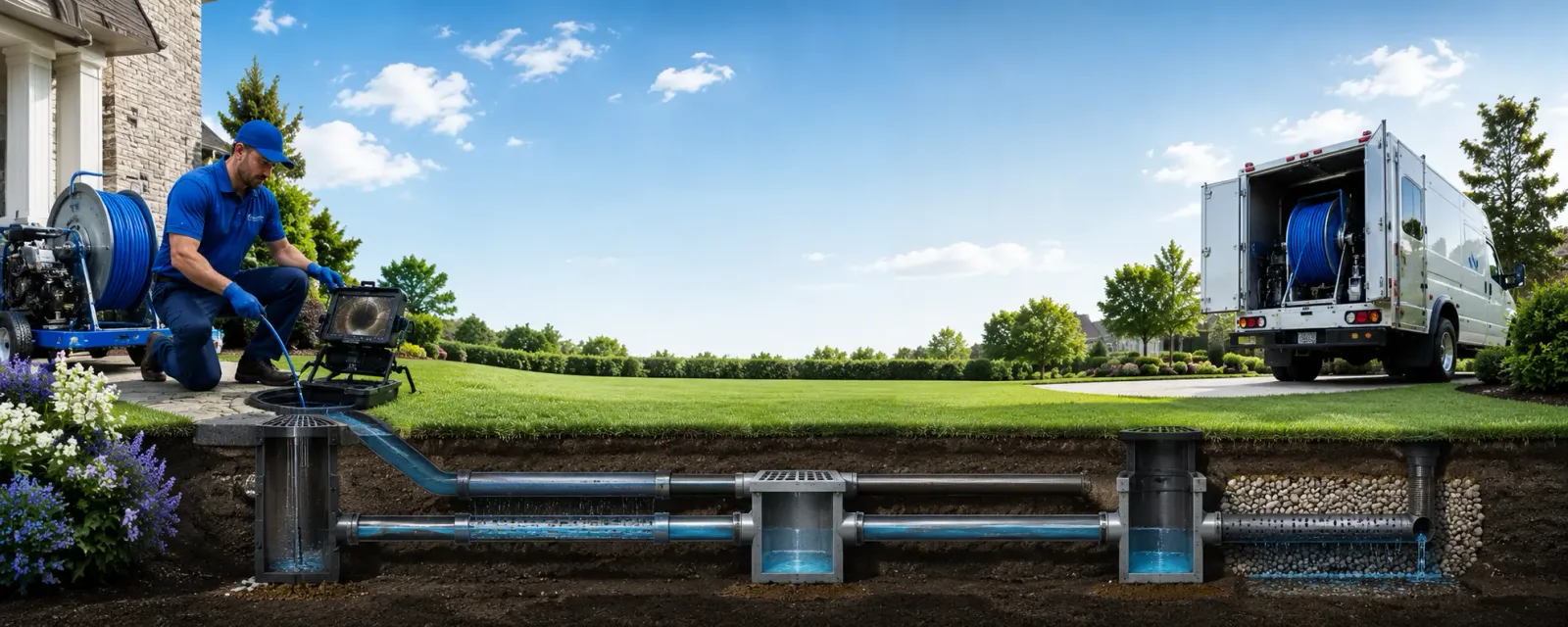 Outdoor drain cleaning information for Harristown, IL